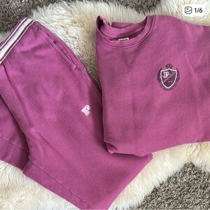 PINK Victoria's Secret Mauve Sweatshirt & Jogger Set